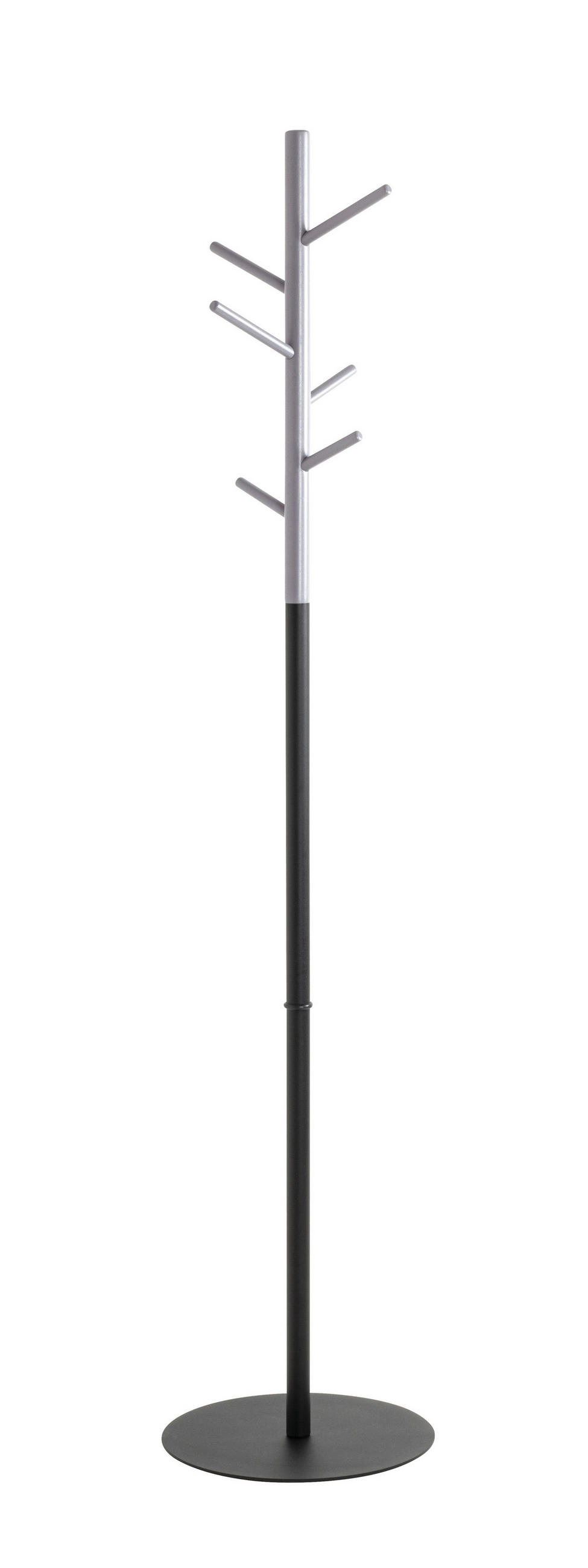 GARDEROBENSTÄNDER in Grau, Schwarz 36/175/36 cm   - Schwarz/Grau, Design, Metall (36/175/36cm)