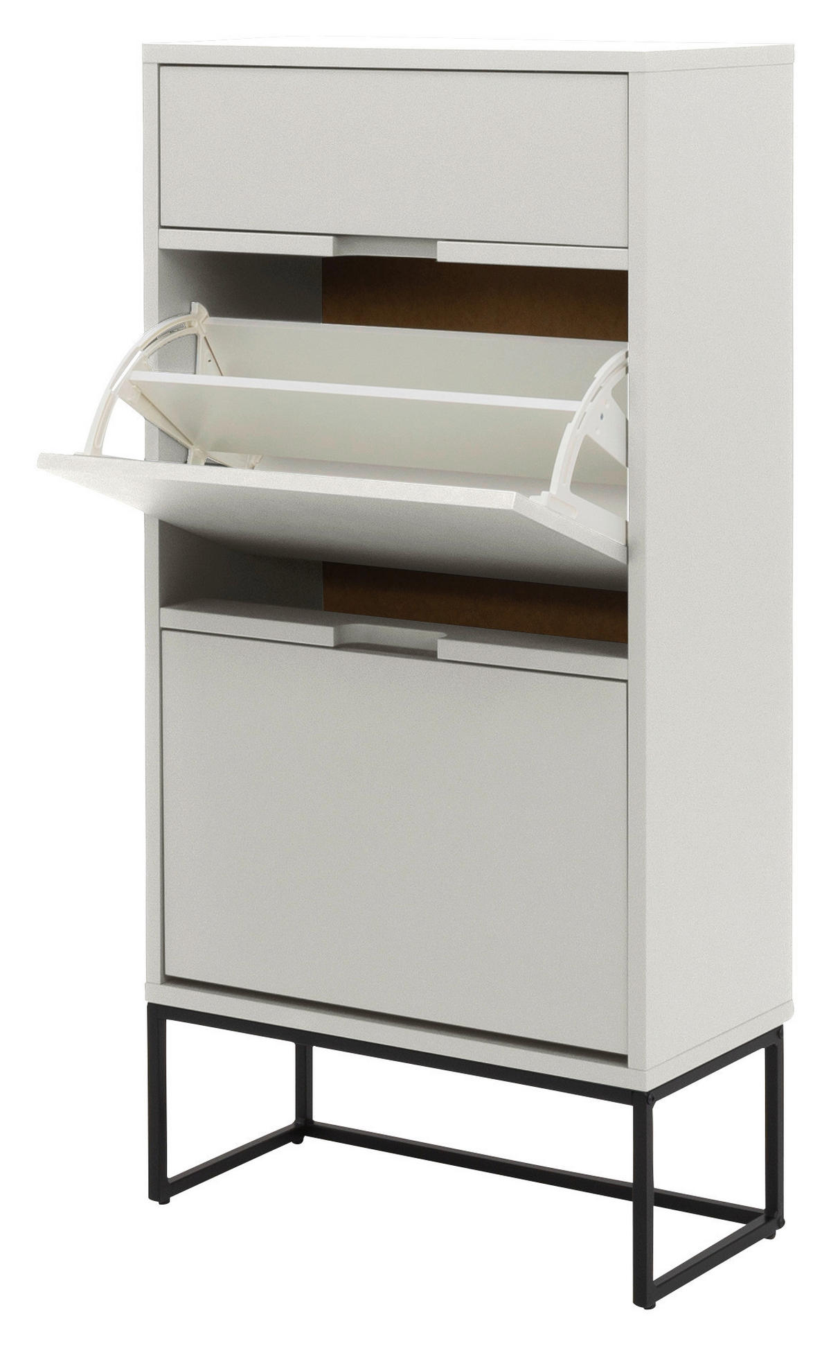 VYKLÁPĚCÍ BOTNÍK, bílá, 58/116/28 cm - bílá/černá, Design, kov/kompozitní dřevo (58/116/28cm)