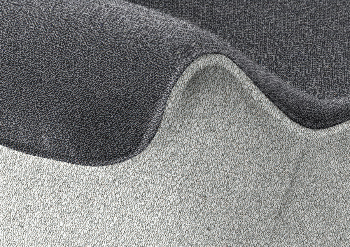 ECKBANK in Textil Hellgrau, Dunkelgrau  - Eichefarben/Dunkelgrau, Design, Holz/Textil (162/237cm) - Koinor