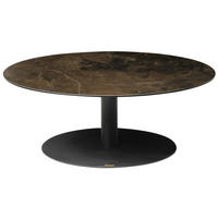 SOFFBORD i keramik, metall 100/100/38 cm  - brun/svart, Design, metall/keramik (100/100/38cm) - Best Price
