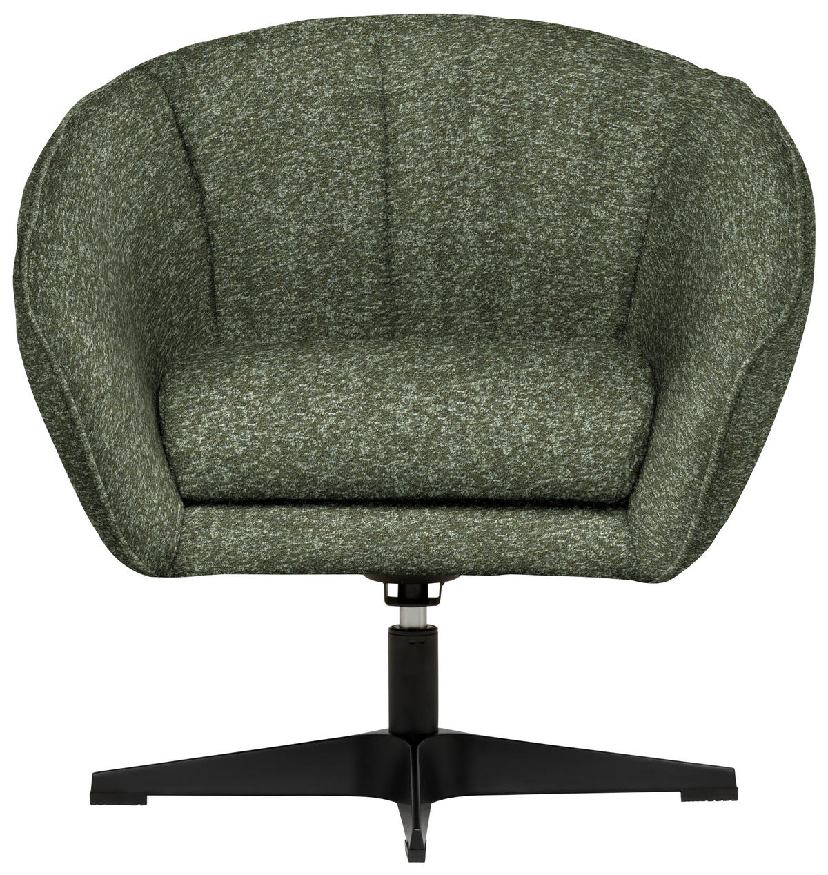 SESSEL in Bouclé Grün  - Schwarz/Grün, Design, Textil/Metall (80/78/80cm) - Stylife