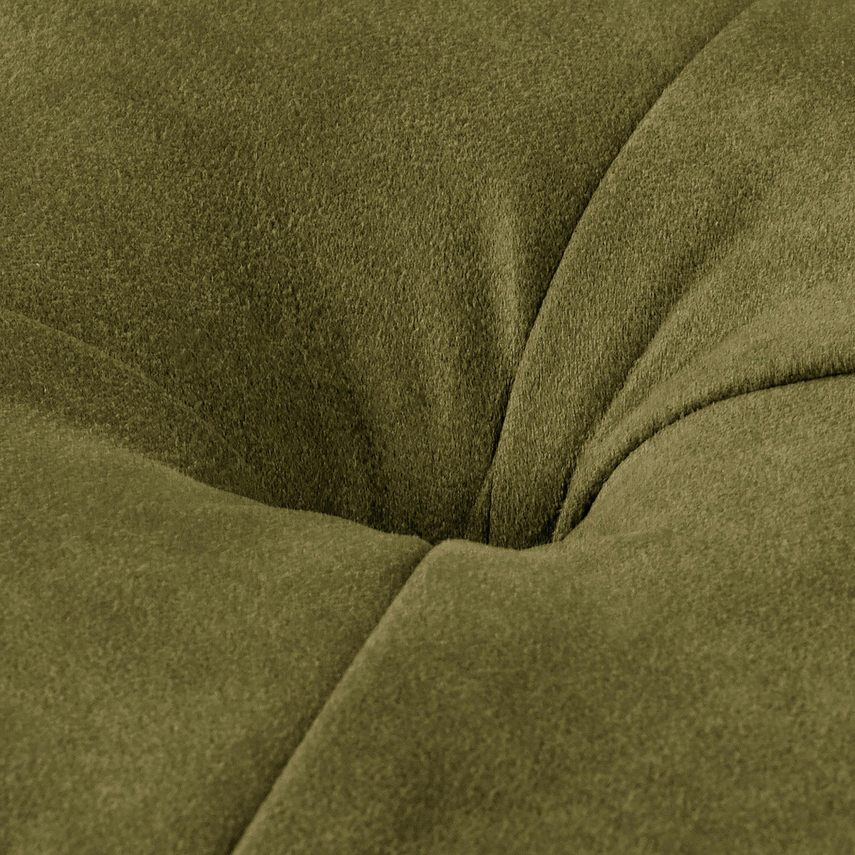 HOCKER in Textil Olivgrün  - Braun/Olivgrün, Design, Holz/Textil (80/45/80cm) - Livetastic