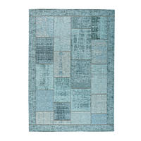 FLACHWEBETEPPICH 200/290 cm Patch Türkis  - Türkis, Trend, Textil (200/290cm) - Novel