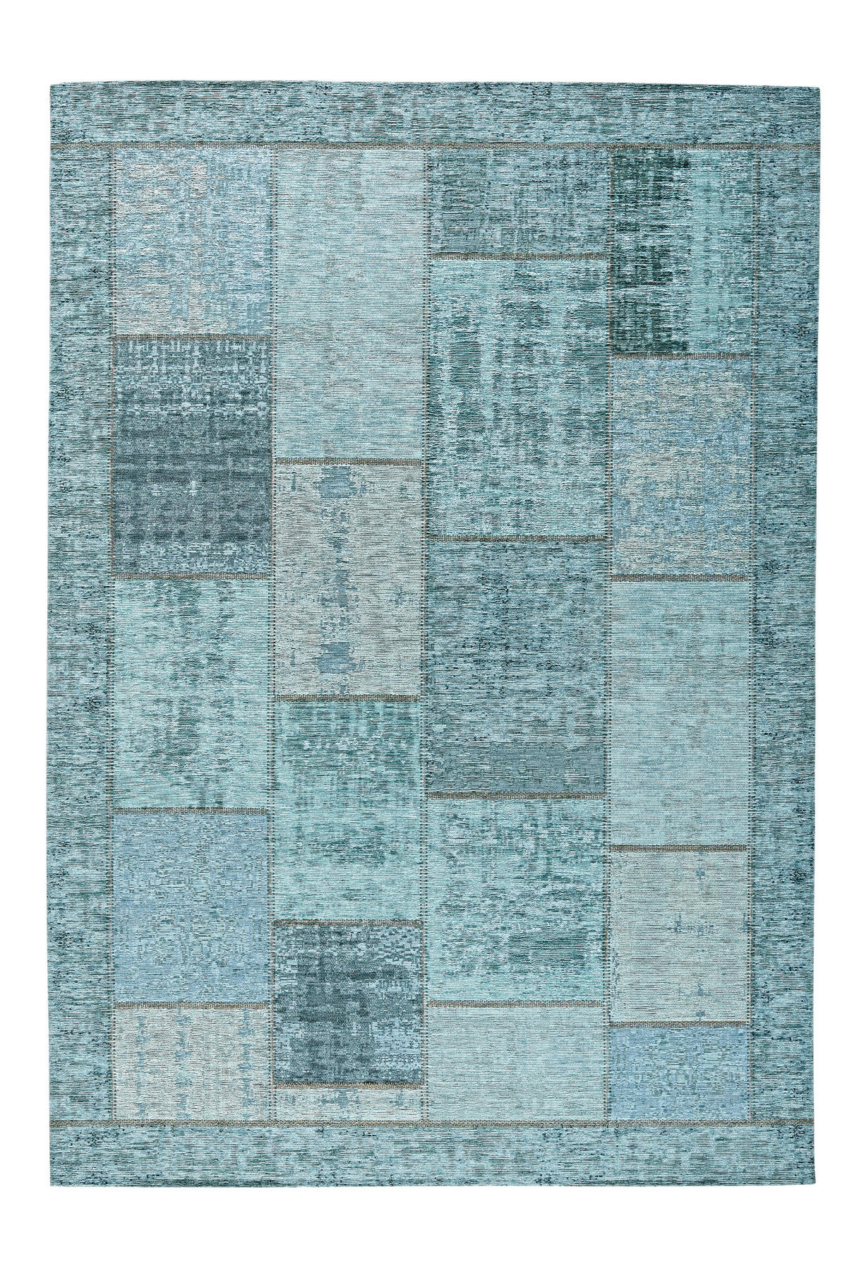FLACHWEBETEPPICH 200/290 cm Patch Türkis  - Türkis, Trend, Textil (200/290cm) - Novel