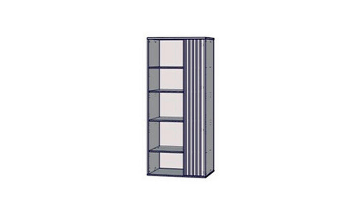 NÁSTENNÝ REGÁL farba duba, piesková - piesková/farba duba, Basics, kompozitné drevo (74/200/54cm) - Hom`in