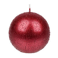 KERZE - Rot, Basics, Kunststoff (8,0/8,0cm)