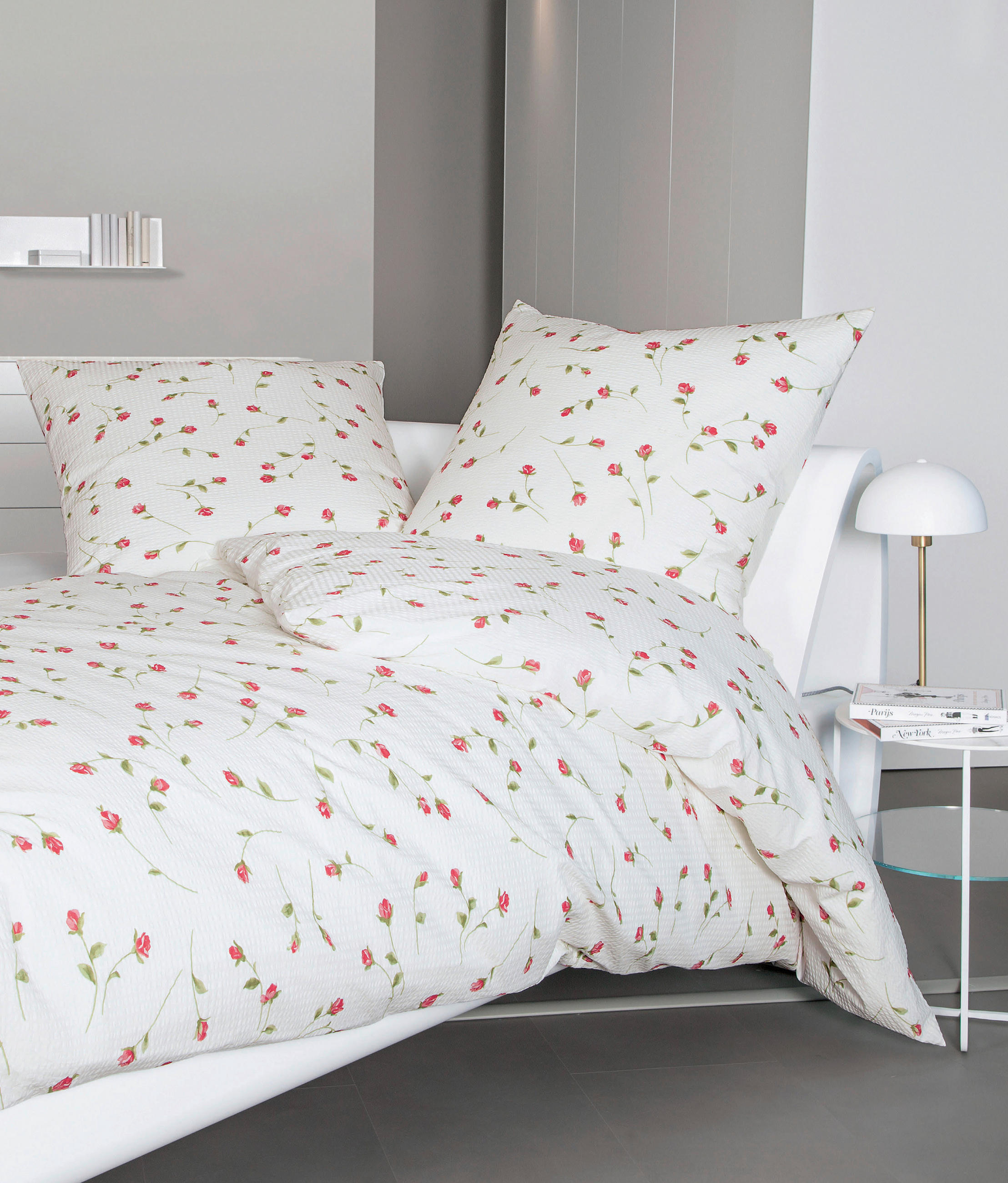 Thumbnail - Janine Bettwäsche Tango, Hellrot, Textil, Floral, 200x220 cm, Textiles Vertrauen - Oeko-Tex®, Oeko-Tex® Standard 100, Oe...