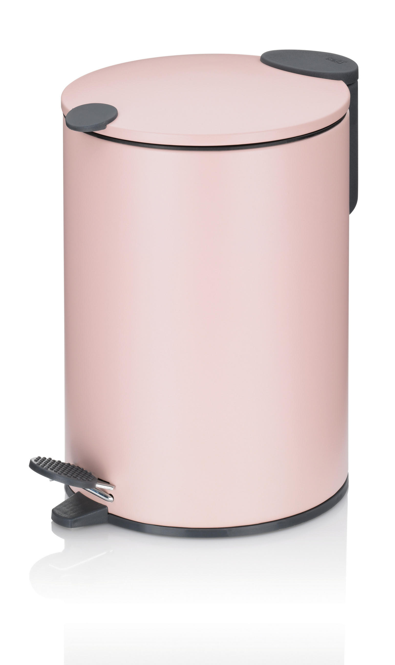KOSMETIKEIMER 3 L  - Altrosa/Schwarz, Basics, Kunststoff/Metall (17,0/23,0cm) - Kela