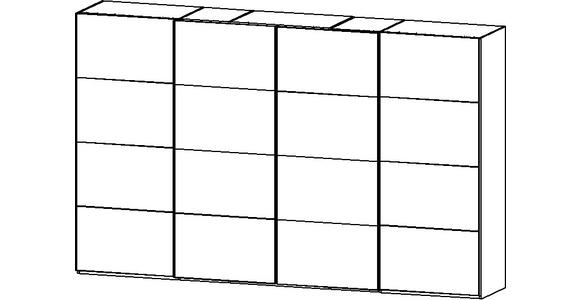 SCHWEBETÜRENSCHRANK  in Eiche Artisan  - Chromfarben/Eiche Artisan, Design, Holzwerkstoff/Metall (361/235/68cm) - Novel