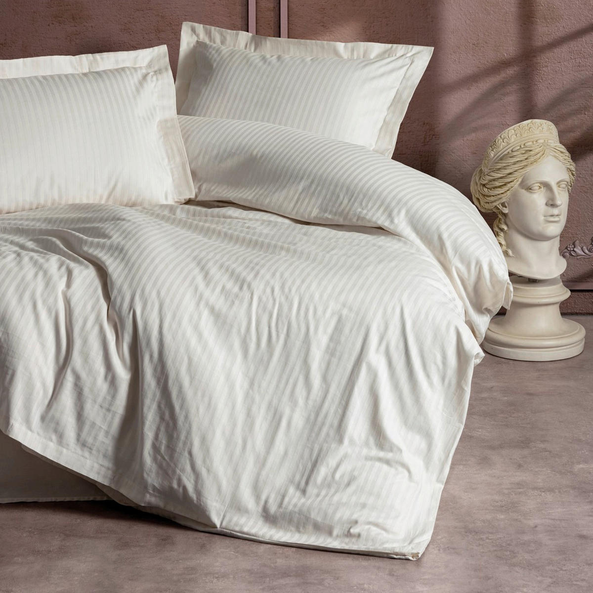 BETTWÄSCHE Satin 200/200 cm  - Ecru, Basics, Textil (200/200cm)
