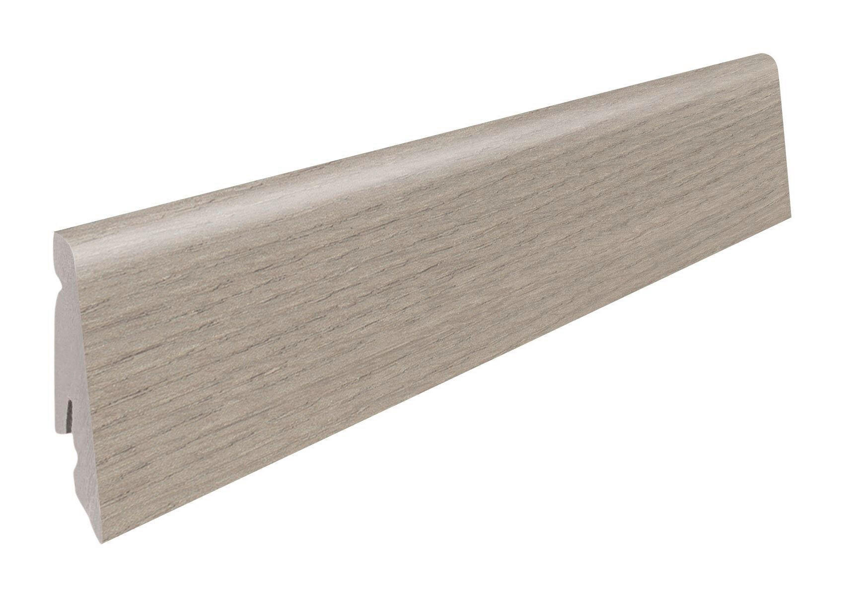 SOCKELLEISTE Holzwerkstoff in Eiche grau  2200/1,9/5,8 cm  - Eiche grau, Basics, Holzwerkstoff (2200/1,9/5,8cm) - Living by HARO
