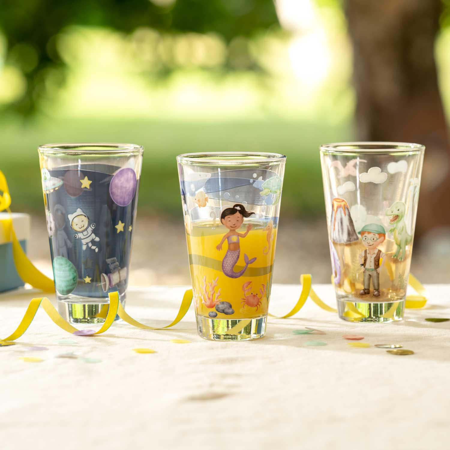 KINDER-GLÄSERSET Bambini Aventura 6-teilig - Trend, Glas (8/13,20/8cm) - Leonardo