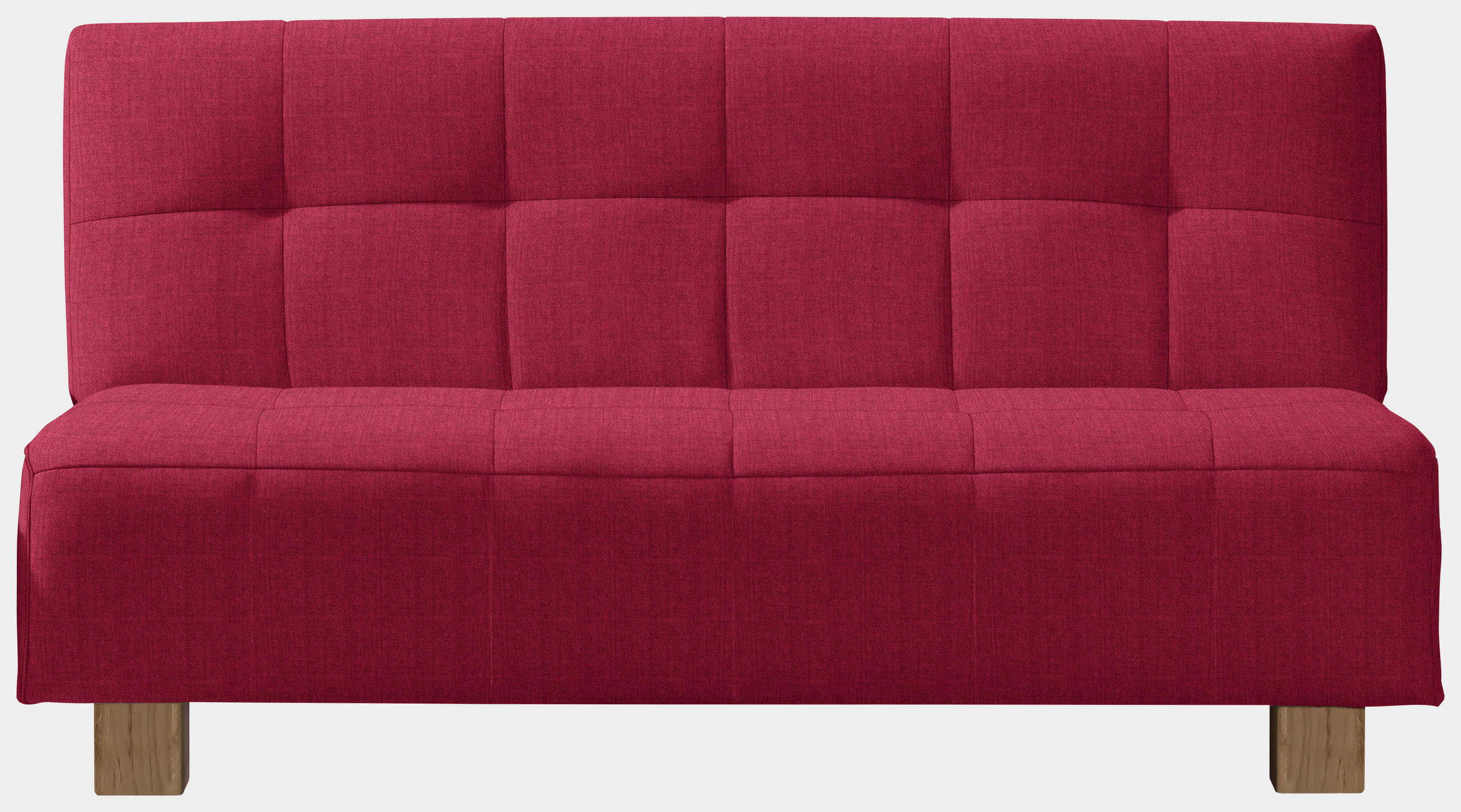 SCHLAFSOFA Rot  - Rot/Naturfarben, Design, Holz/Textil (165/92/102cm) - Novel