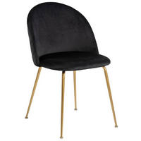 ŽIDLE, černá, barvy zlata - černá/barvy zlata, Konvenční, kov/textil (49,5/80,5/54cm) - Livetastic