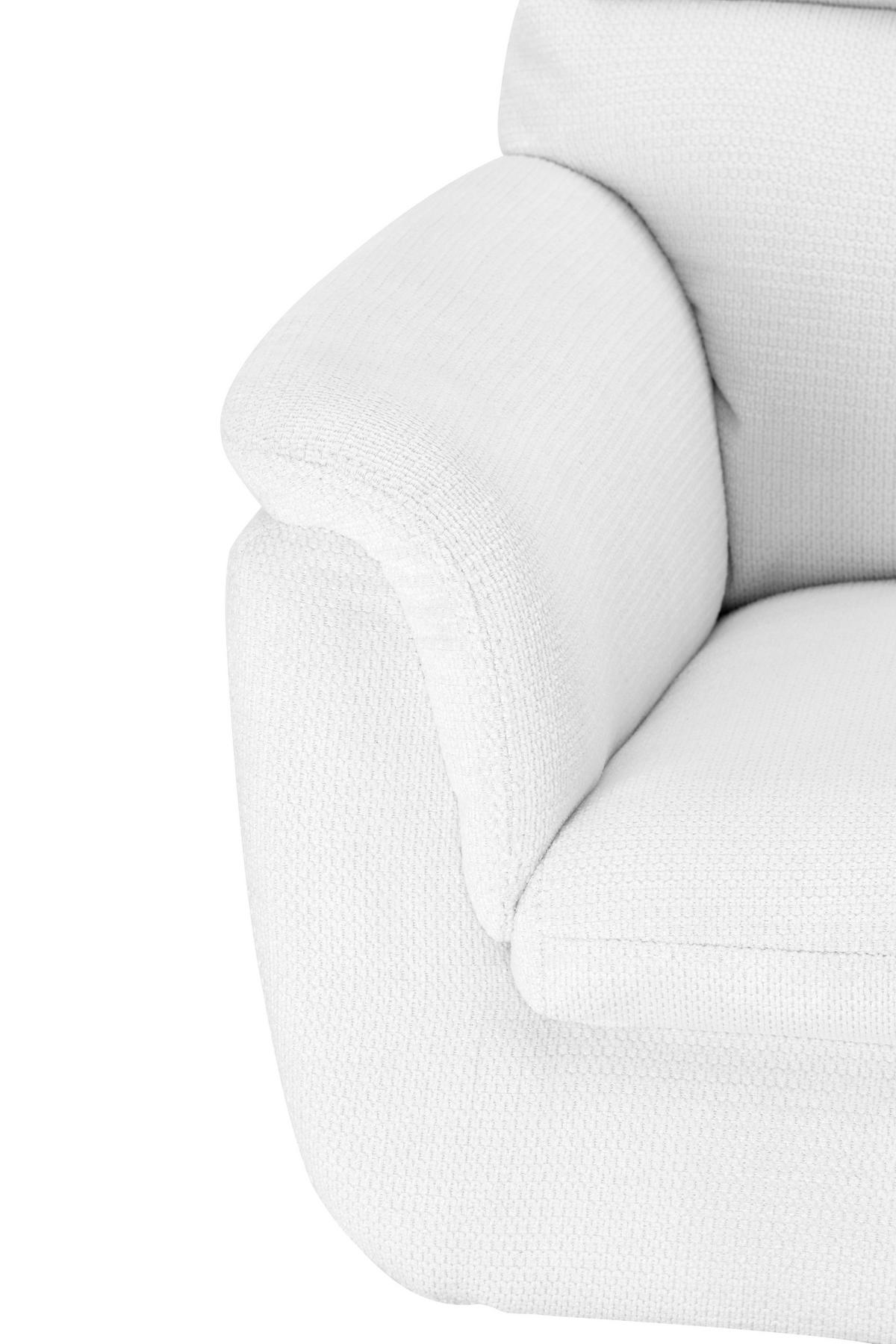 SESSEL in Webstoff Weiß  - Schwarz/Weiß, KONVENTIONELL, Textil/Metall (76/103/89cm) - Livetastic