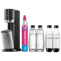 WASSERSPRUDLER Duo Black Megapack XL  - Schwarz, Basics, Glas/Kunststoff (16/44/28cm) - SodaStream