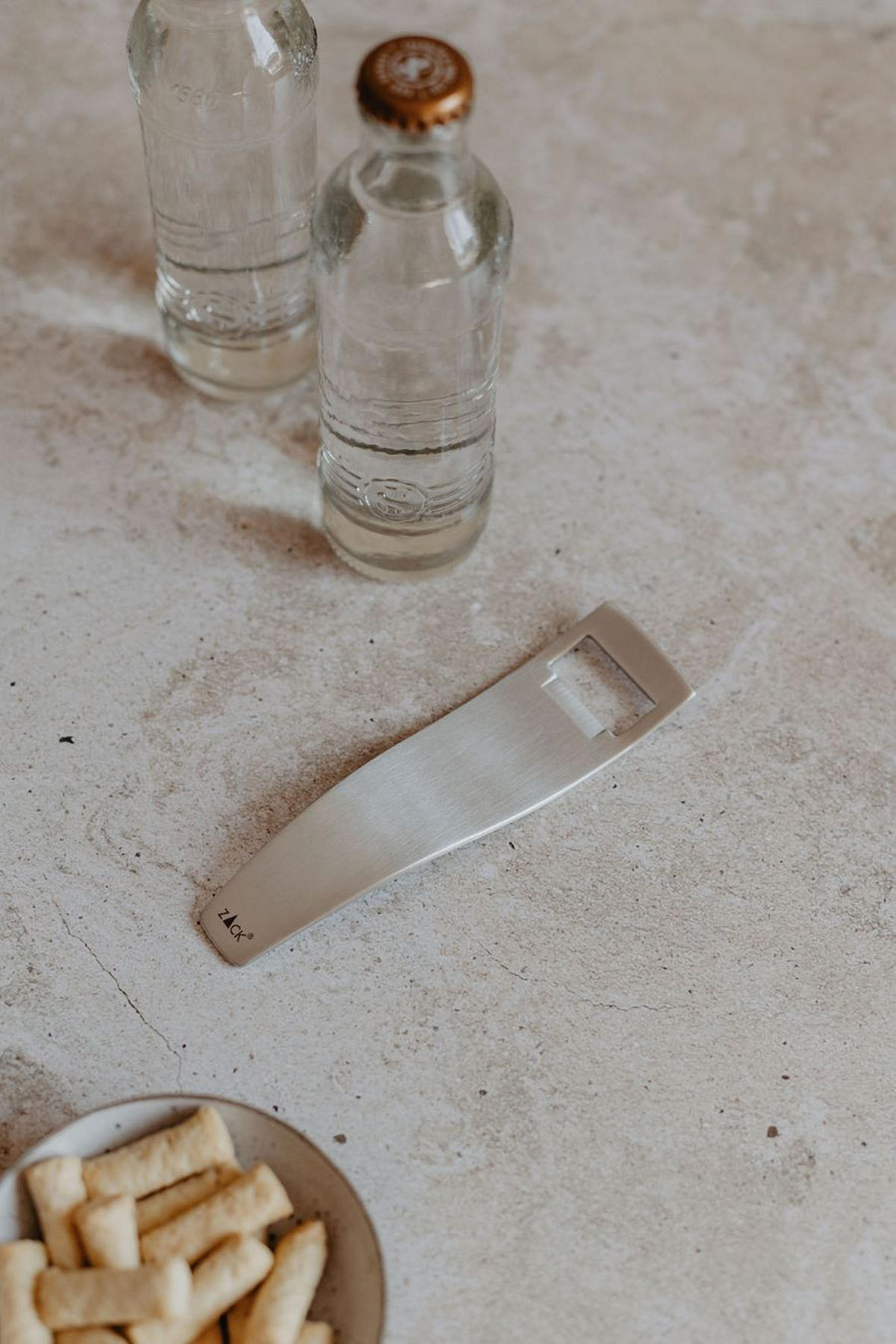 FLASCHENÖFFNER - Edelstahlfarben, Basics, Metall (4/15,5cm) - Zack