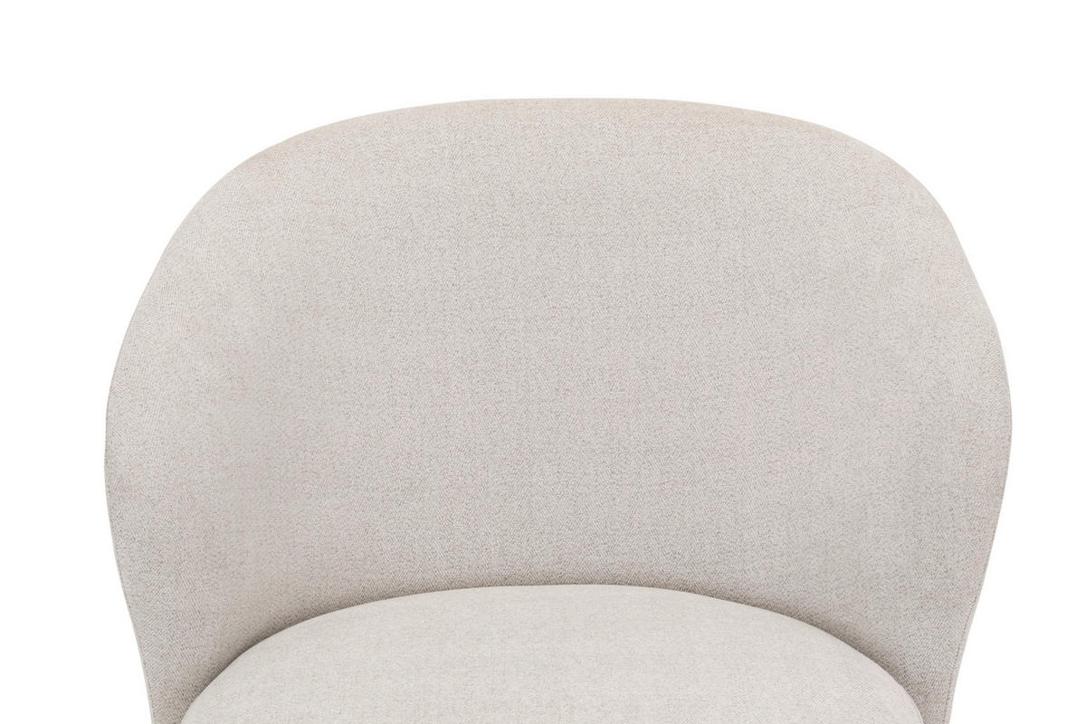 SESSEL in Webstoff Creme  - Walnussfarben/Creme, Design, Holz/Textil (66/78/69cm) - MID.YOU