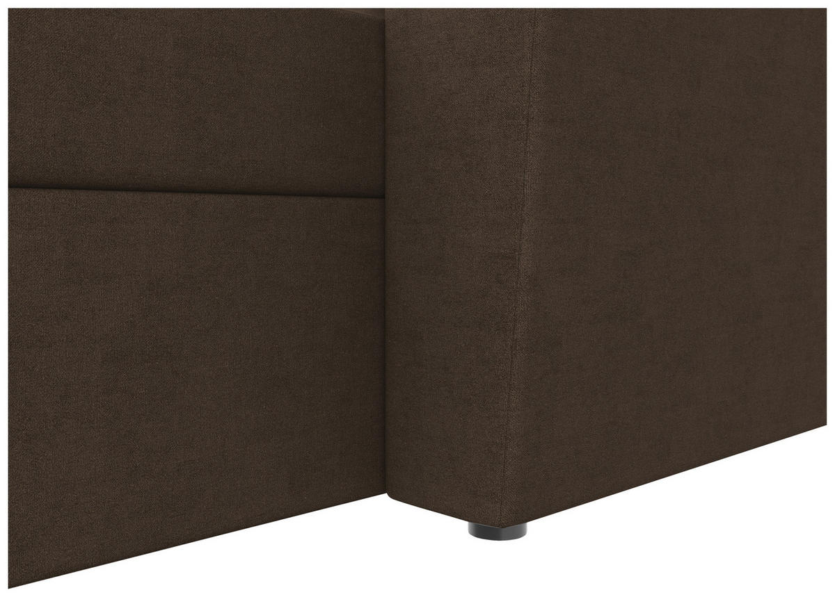 WOHNLANDSCHAFT TERMOLI Braun Jacquard  - Schwarz/Braun, Design, Kunststoff/Textil (155/296/155cm) - MID.YOU