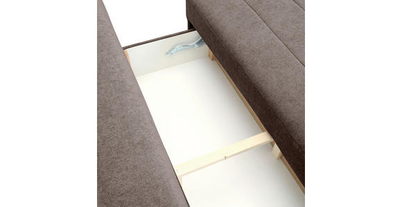 SCHLAFSOFA Flachgewebe Braun  - Schwarz/Braun, KONVENTIONELL, Textil/Metall (197/75/100cm) - Carryhome