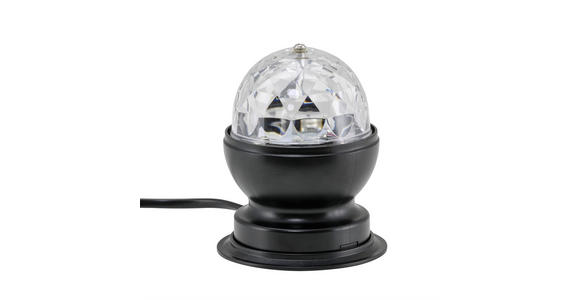 LED-TISCHLEUCHTE 8,8 cm - Transparent/Schwarz, Trend, Kunststoff (8,8cm) - Novel