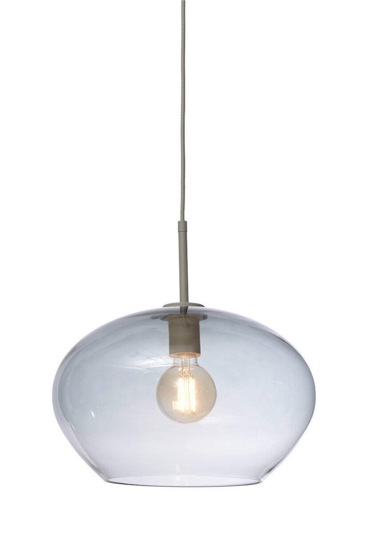 ZÁVĚSNÉ SVÍTIDLO, 35/23 cm  - světle šedá, Trend, sklo (35/23cm) - It's about Romi