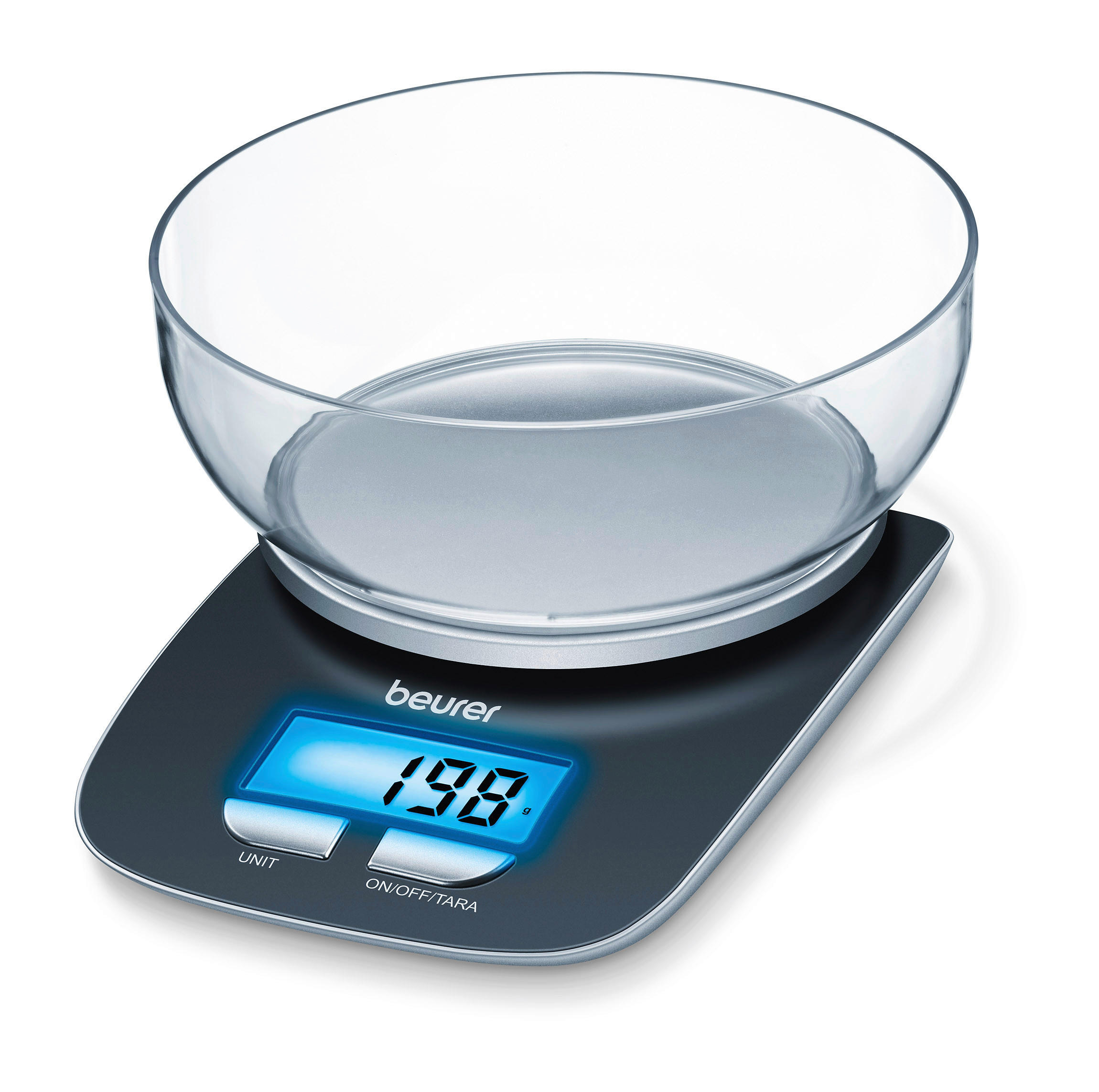 ELEKTRISCHE KÜCHENWAAGE - Schwarz, Trend, Glas (22,00/4,80/15,00cm) - Beurer