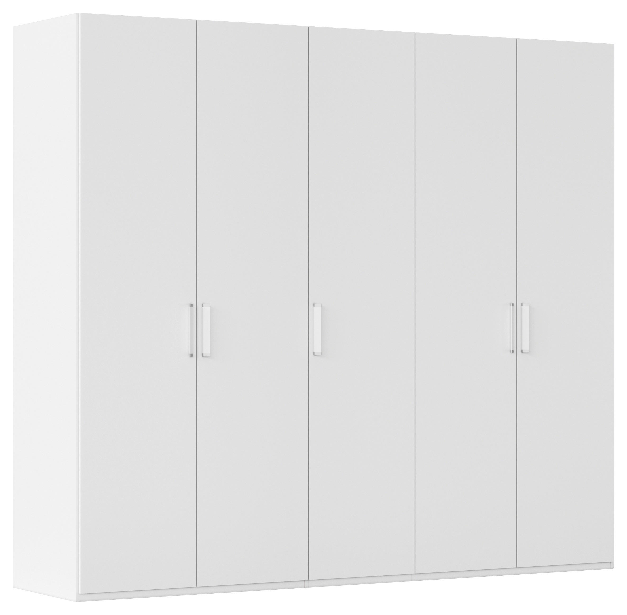 DREHTÜRENSCHRANK 251/223/60 cm,  in Weiß, 5 Tür(en)  - Weiß, Design, Holzwerkstoff/Kunststoff (251/223/60cm) - Novel
