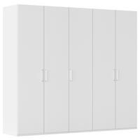 DREHTÜRENSCHRANK 251/223/60 cm,  in Weiß, 5 Tür(en)  - Weiß, Design, Holzwerkstoff/Kunststoff (251/223/60cm) - Novel