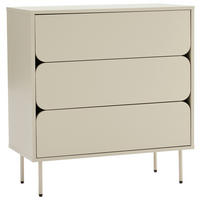 KOMÓD 80/85/40 cm  - világosszürke/selyemszürke, Design, faalapú anyag/fém (80/85/40cm) - Ambia Home