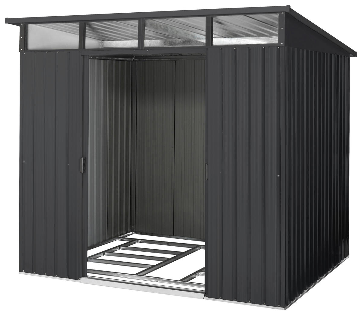 GERÄTEHAUS 238/203/278 cm  - Anthrazit, Basics, Metall (238/203/278cm)