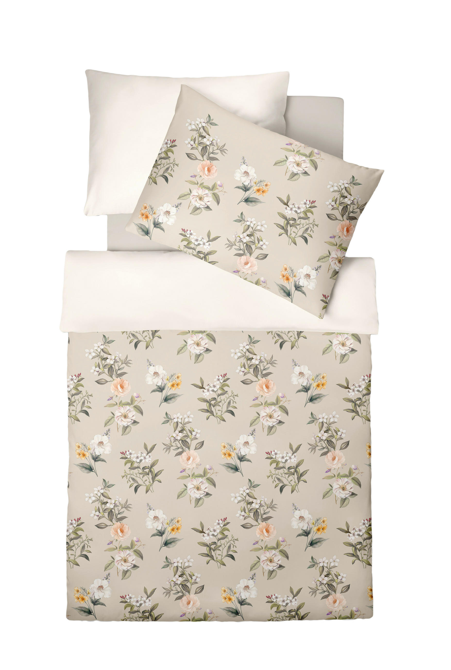 ÁGYNEMŰHUZAT-GARNITÚRA 140/200 cm  - olívazöld/bézsbarna, Design, textil (140/200cm) - Fleuresse