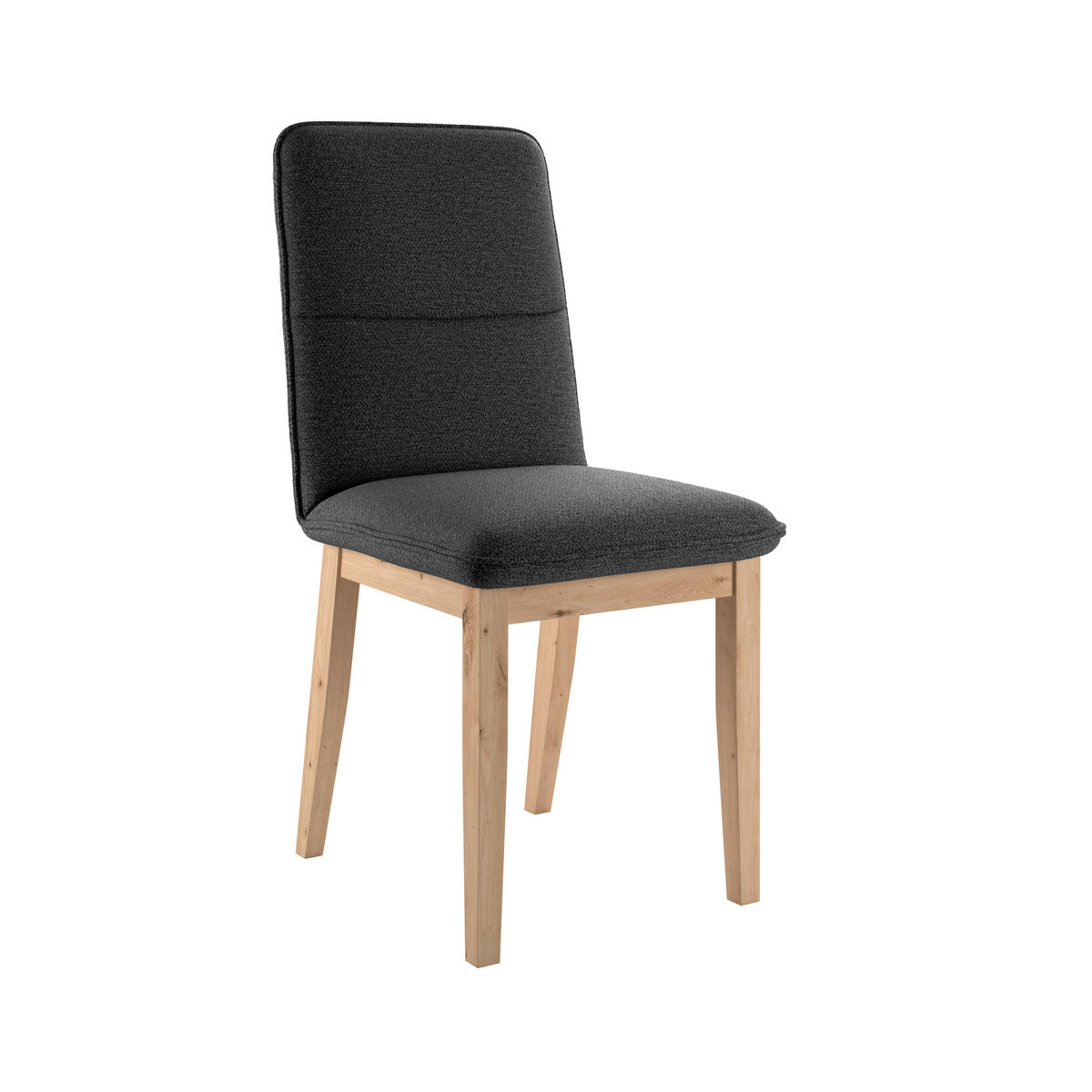 STUHL   Webstoff  - Eichefarben/Schwarz, KONVENTIONELL, Holz/Textil (47/91/44cm) - Livetastic