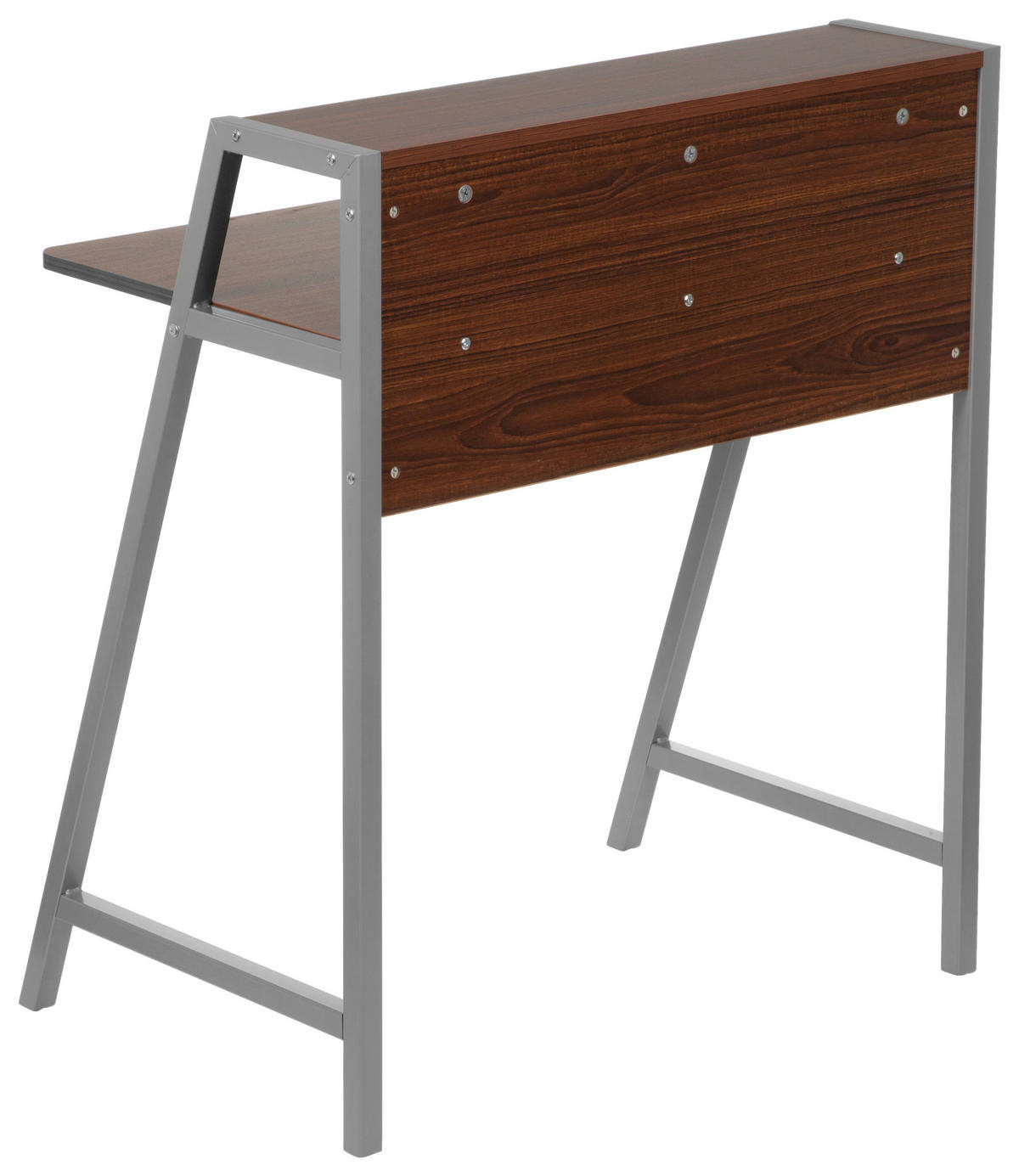 PSACÍ STŮL, barvy stříbra, barvy vlašských ořechů, 78/89/51 cm - barvy stříbra/barvy vlašských ořechů, Moderní, kov/kompozitní dřevo (78/89/51cm) - MID.YOU