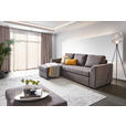 ECKSOFA  in Webstoff Dunkelgrau  155/243 cm  - Dunkelgrau/Schwarz, Design, Kunststoff/Textil (155/243cm) - Xora