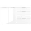 TÁLALÓSZEKRÉNY 184/102/42 cm  - krómszínű/fekete, Modern, műanyag/faalapú anyag (184/102/42cm) - Premium Living