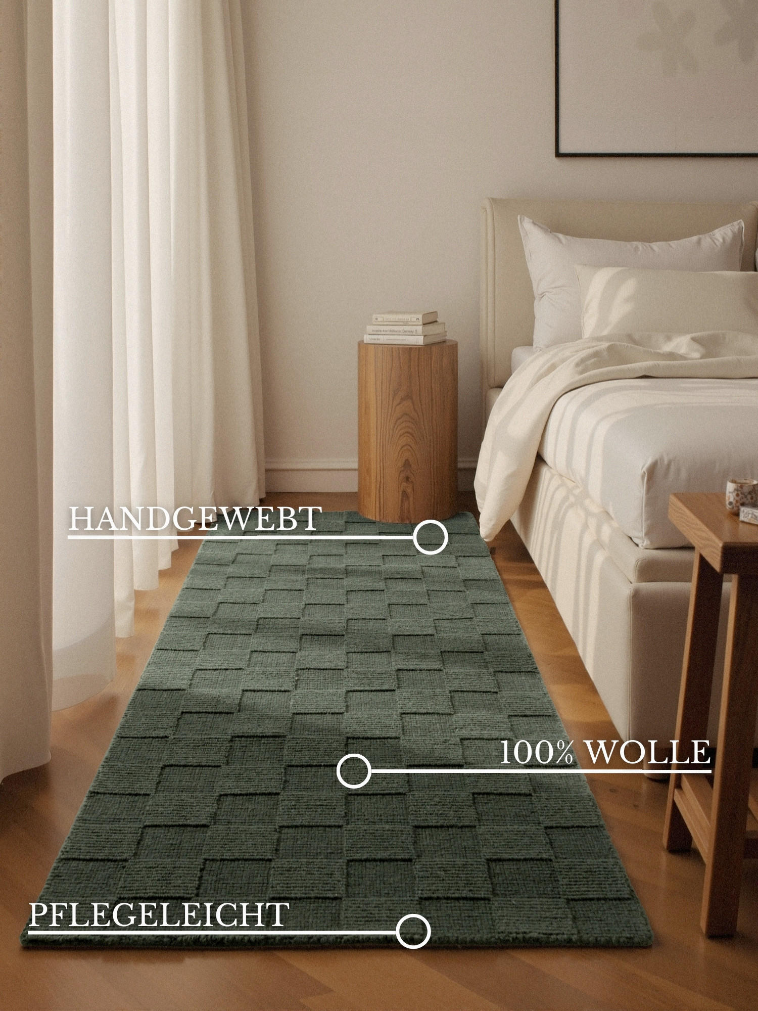 LÄUFER 80/200 cm Kollektion 1766  - Waldgrün, Basics, Textil (80/200cm) - Villeroy & Boch
