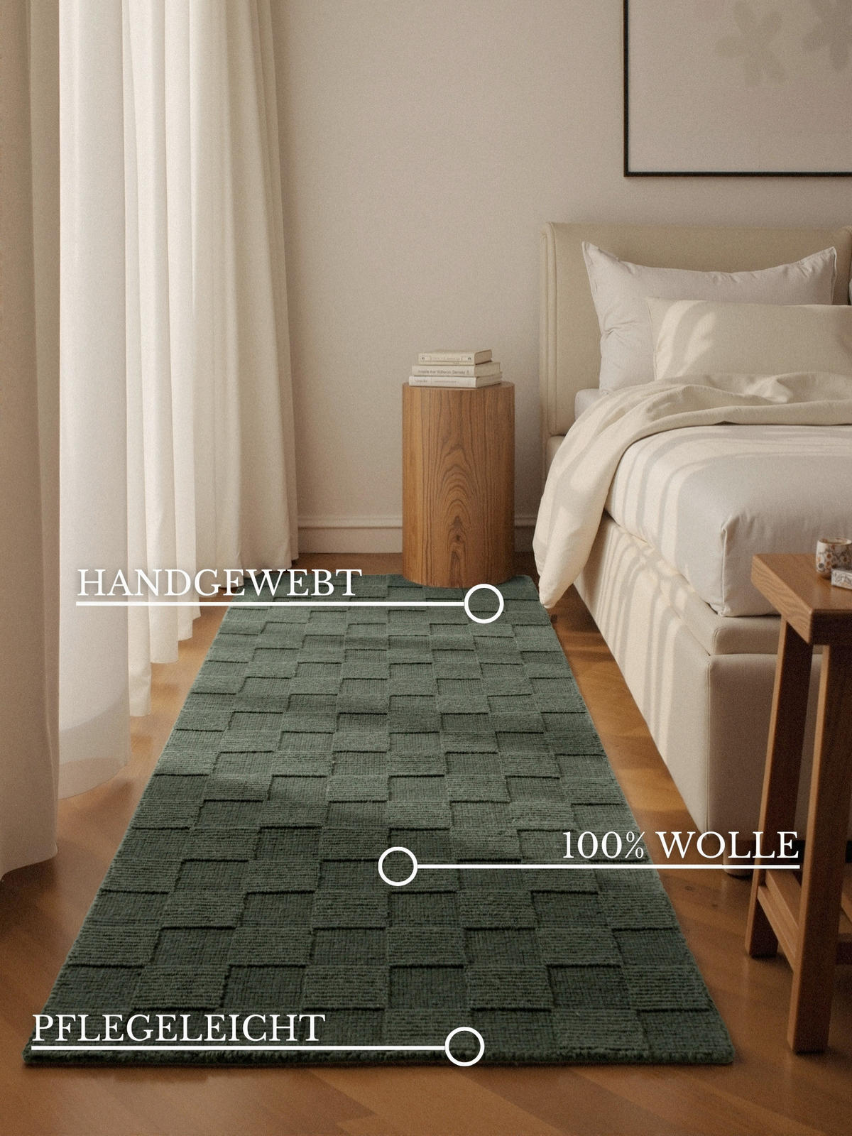 LÄUFER 80/200 cm Kollektion 1766  - Waldgrün, Basics, Textil (80/200cm) - Villeroy & Boch