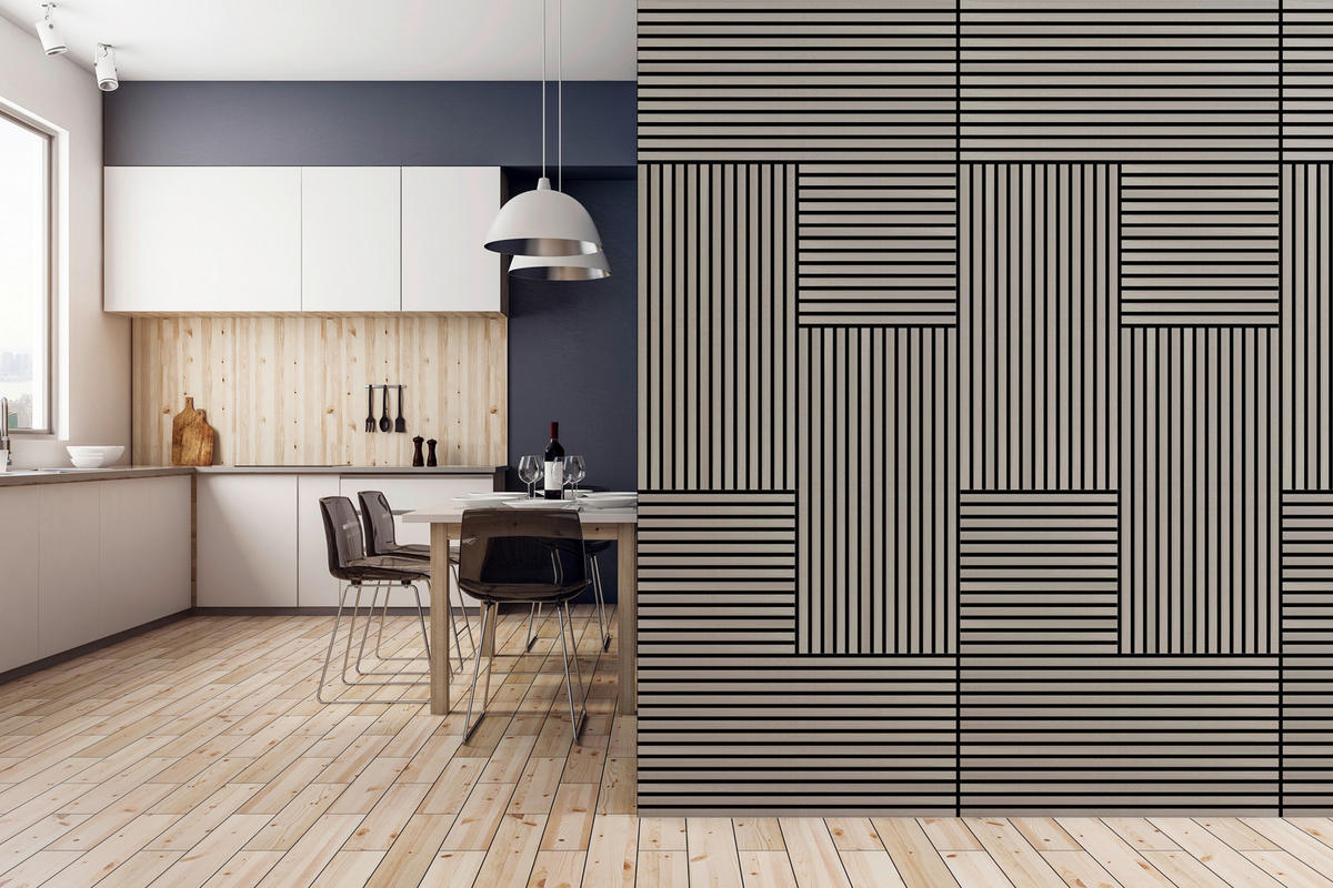 AKUSTIKPANEEL Echtholz Modular Wall System 52/104 cm  - Eichefarben, Design, Holzwerkstoff (52/104cm) - Jangal