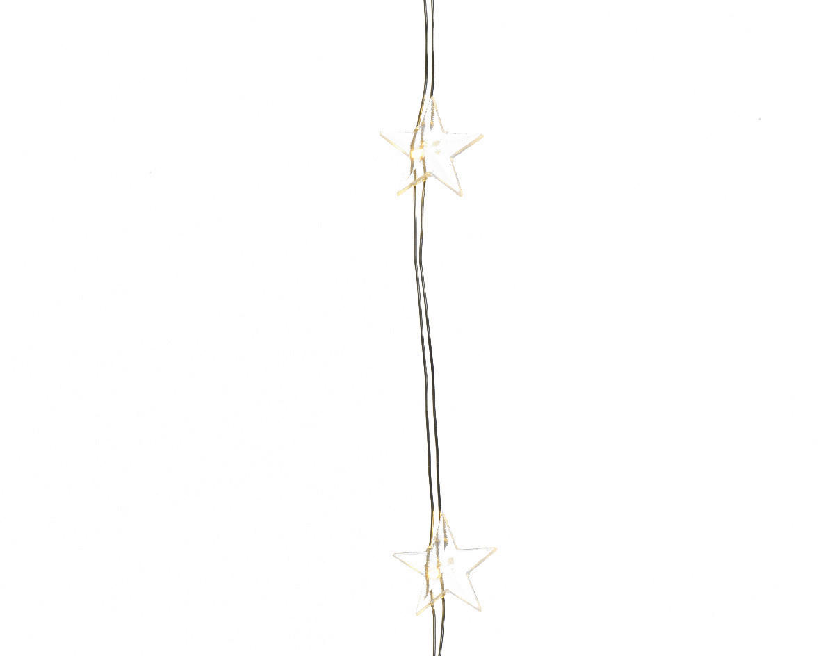 LICHTERKETTE 195 cm  - Transparent/Silberfarben, KONVENTIONELL, Kunststoff (195cm)