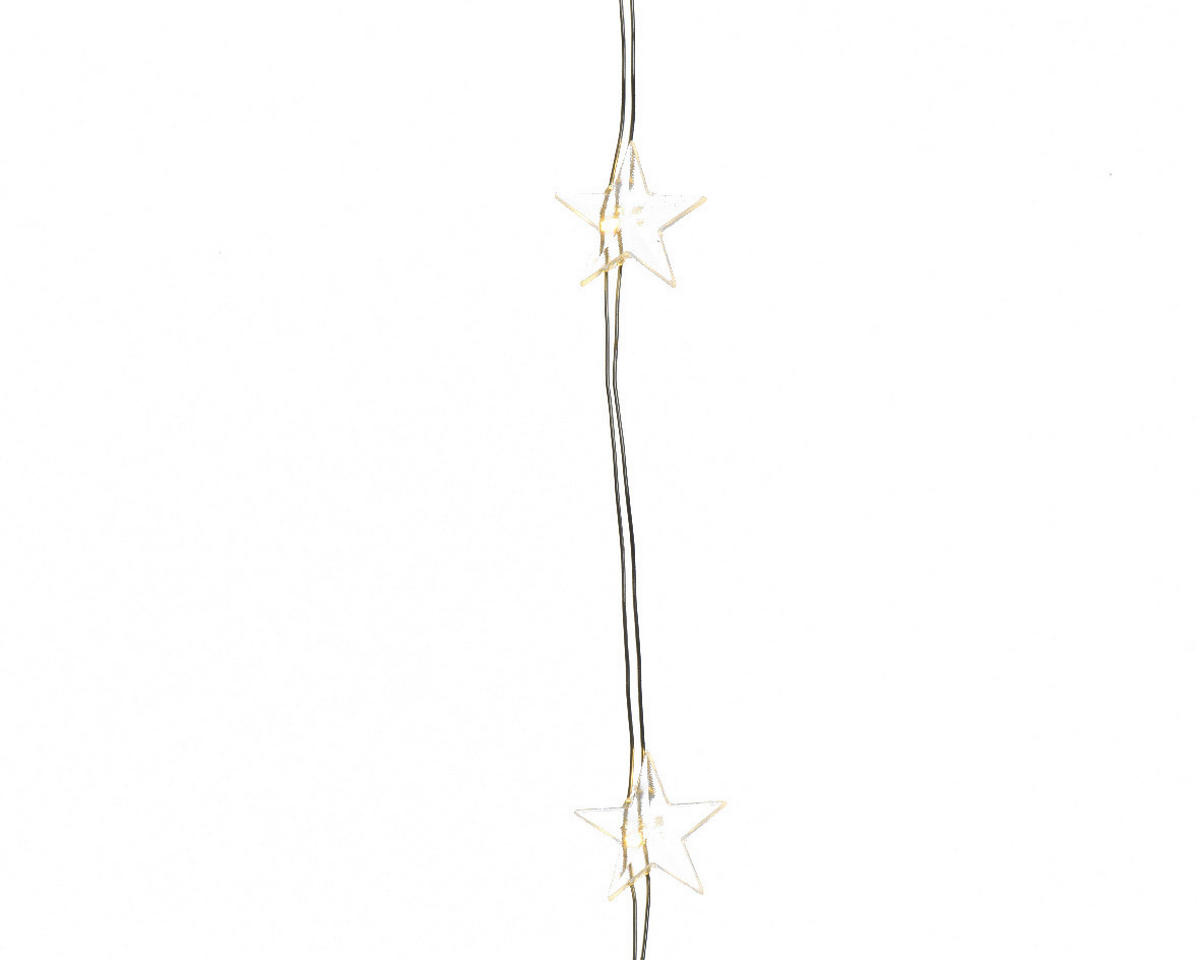 LICHTERKETTE 195 cm  - Transparent/Silberfarben, KONVENTIONELL, Kunststoff (195cm)