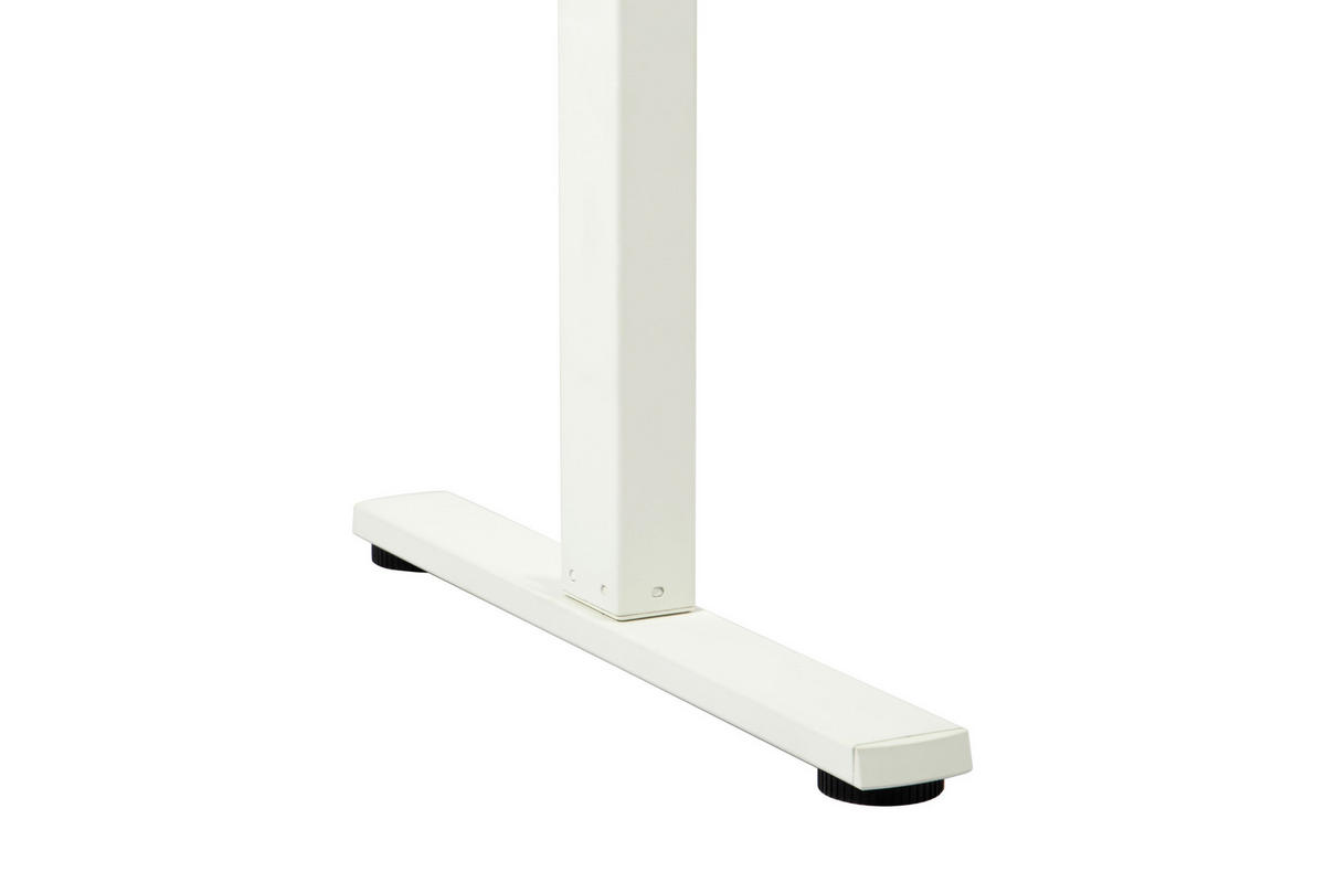 SCHREIBTISCH 140/70/72/118 cm Weiss höhenverstellbar elektrisch höhenverstellbar  - Weiss, Modern, Holzwerkstoff/Metall (140/70/72/118cm) - Livetastic
