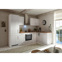 ECKKÜCHE 280/172 cm  in Weiß, Lärchefarben  - Wildeiche/Edelstahlfarben, Basics, Holzwerkstoff/Metall (280/172cm) - Respekta