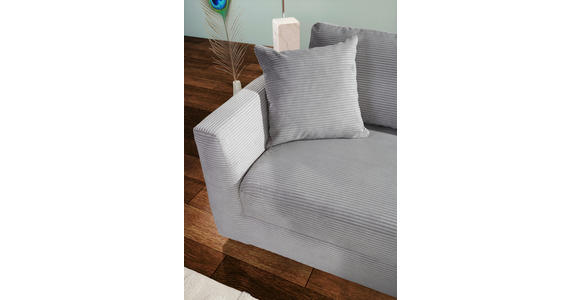 ECKSOFA  in Cord Hellgrau  234/170 cm  - Hellgrau/Schwarz, KONVENTIONELL, Kunststoff/Textil (234/170cm) - Carryhome