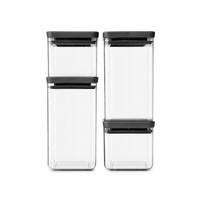 SET POSOD ZA SHRANJEVANJE   11.2/29.6/22.3 cm           - črna/prosojno, Design, umetna masa (11.2/29.6/22.3cm) - Brabantia