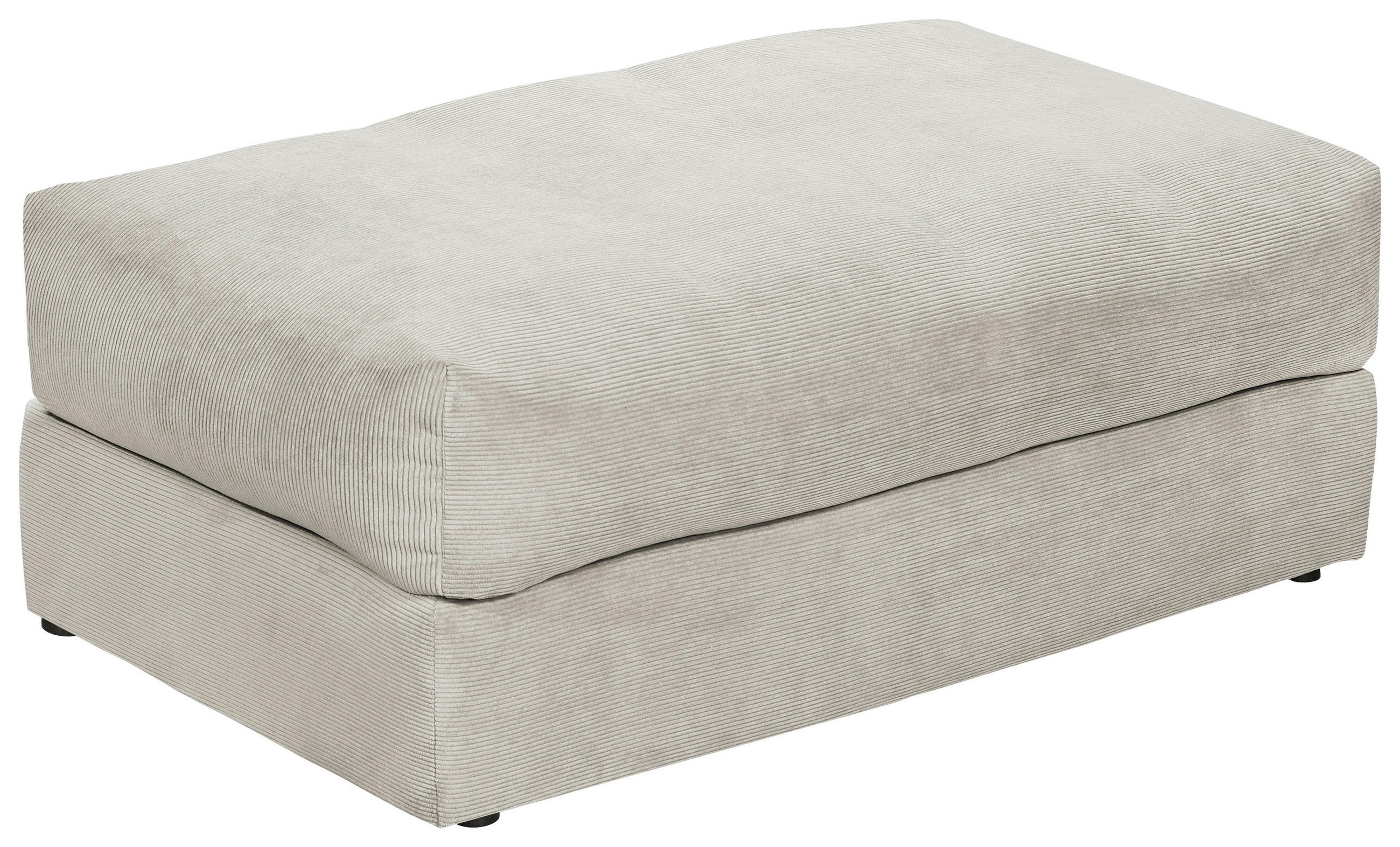 HOCKER KAMIL Cord Beige  - Beige/Schwarz, MODERN, Textil (115/45/50cm) - P & B