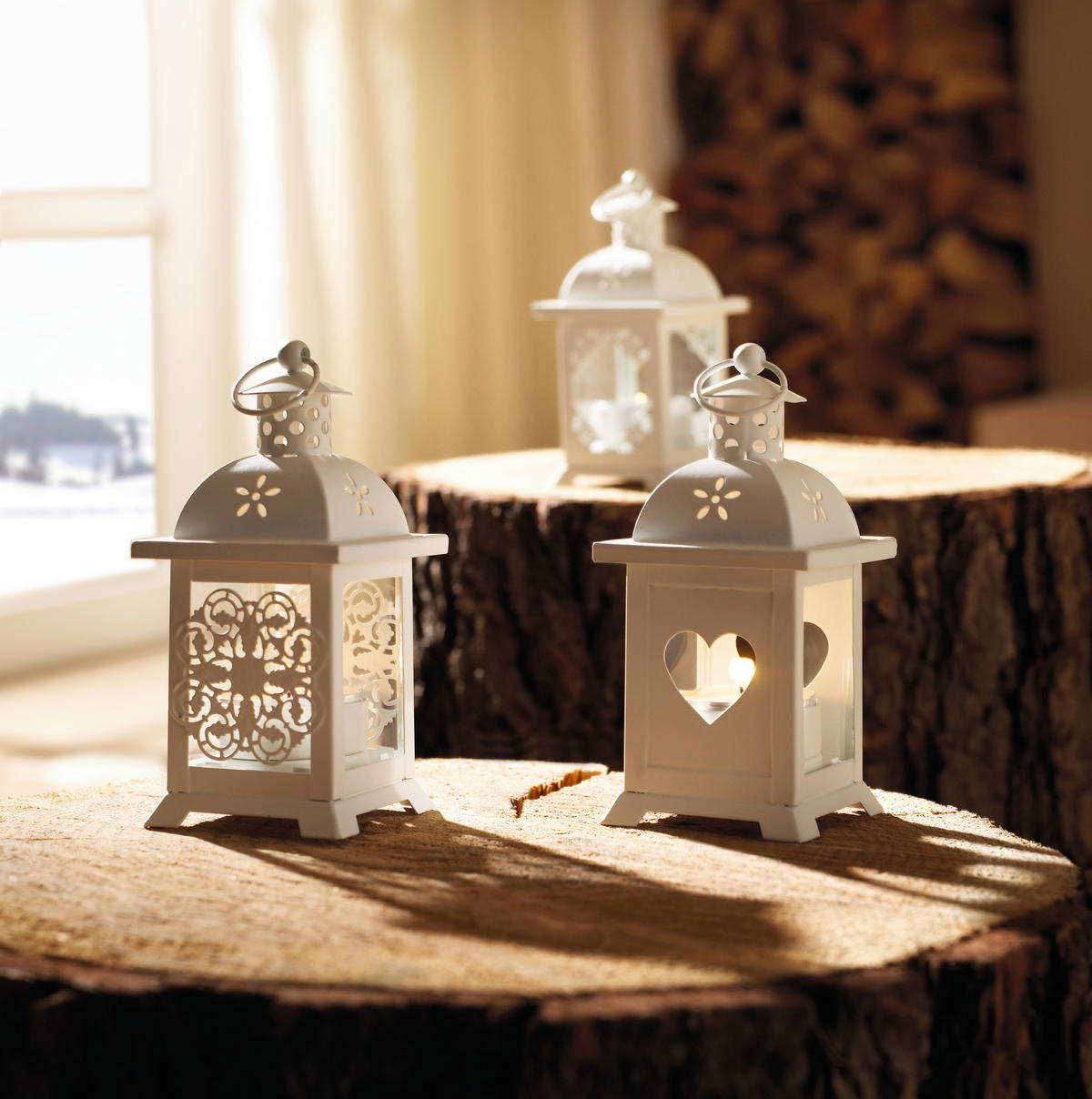 LANTERNA - bijela, Basics, metal (14cm) - Landscape