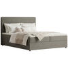 BOXBETT 180/200 cm,  in Hellgrau, Bettkasten, Topper, Matratzen, H3 = fest  - Hellgrau/Schwarz, Trend, Kunststoff/Textil (180/200cm) - Boxxx