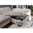 ECKSOFA in Mikrofaser Hellgrau  - Hellgrau/Schwarz, Design, Textil/Metall (290/198cm) - Xora