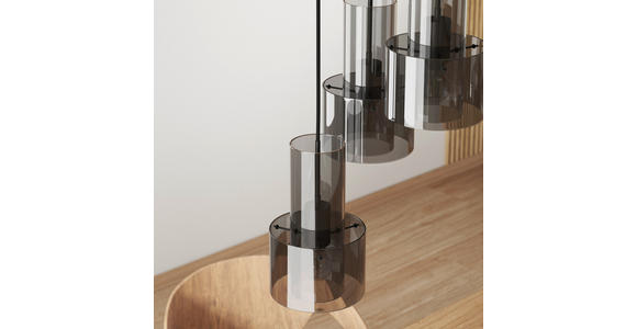 HÄNGELEUCHTE  33/150 cm    - Dunkelgrau, Design, Glas/Metall (33/150cm) - Dieter Knoll